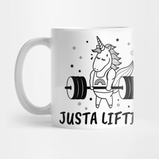 Justa liftin unicorn Mug